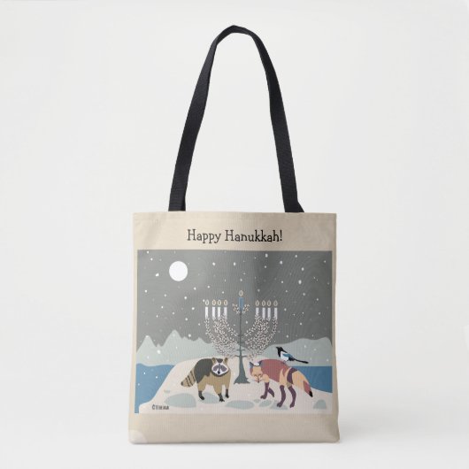 Een woestijn Happy Hanukkah-tas Tote Bag (Voorkant)