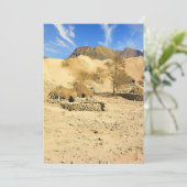 Een woestijn oase feestdagenkaart (Staand voorkant)