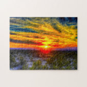 Een woestijn Sunset Texas. Legpuzzel (Horizontaal)