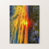 Een woestijn Sunset Texas. Legpuzzel (Verticaal)