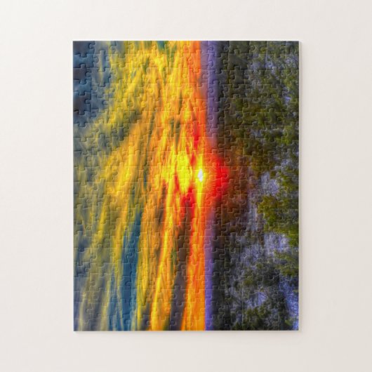 Een woestijn Sunset Texas. Legpuzzel (Verticaal)