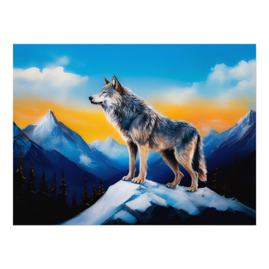 Een wolf foto afdruk (Voorkant)