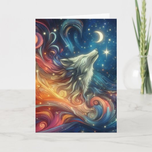 Een wolf in de hemel kaart (Voorkant)