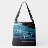 Een Wolf In De Sneeuw Crossbody Tas (Voorkant)
