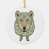 Een wolf in Sheep's Clothing Keramisch Ornament (Voorkant)