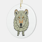 Een wolf in Sheep's Clothing Keramisch Ornament (Links)