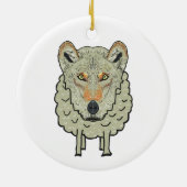 Een wolf in Sheep's Clothing Keramisch Ornament (Achterkant)