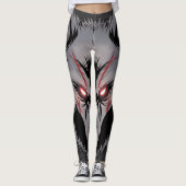 Een wolf met gloeiende rode ogen leggings (Voorkant)