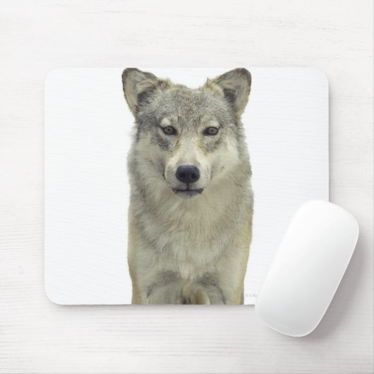 Een wolf muismat (Met muis)