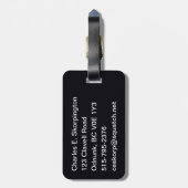 Een wolf op sneeuw bagagelabel (Achterkant verticaal)