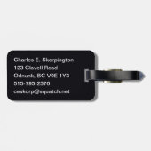 Een wolf op sneeuw bagagelabel (Achterkant horizontaal)