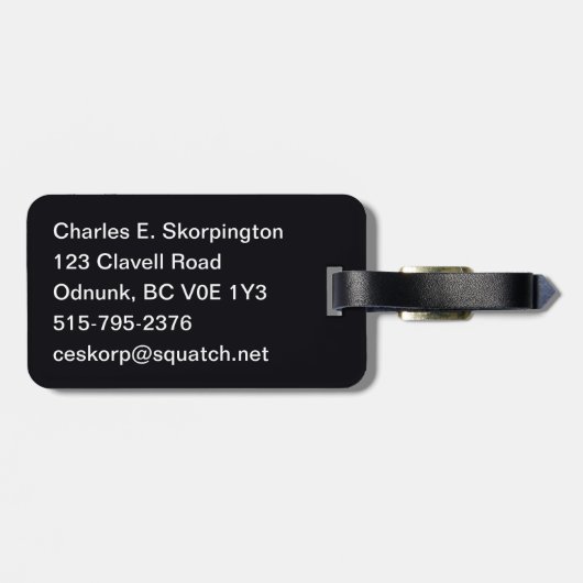 Een wolf op sneeuw bagagelabel (Achterkant horizontaal)