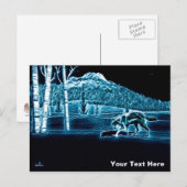 Een wolf op sneeuw briefkaart (Voorkant / Achterkant)