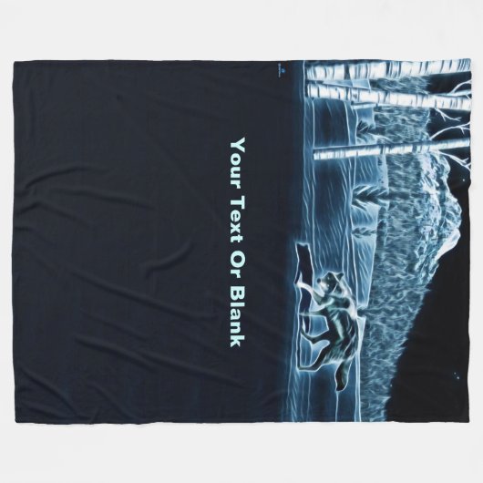 Een wolf op sneeuw fleece deken (Voorkant (Horizontaal))