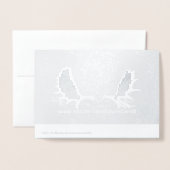 Een wolf op sneeuw folie kaarten (Met envelop)