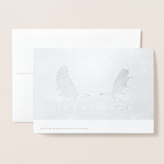 Een wolf op sneeuw folie kaarten (Met envelop)