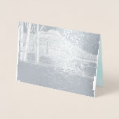 Een wolf op sneeuw folie kaarten (Voorkant)