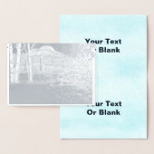 Een wolf op sneeuw folie kaarten (Display)