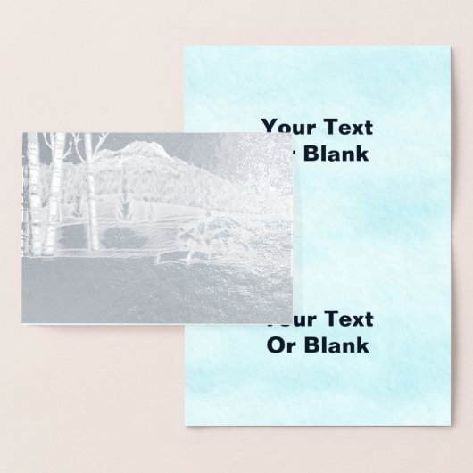 Een wolf op sneeuw folie kaarten (Display)