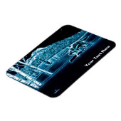 Een wolf op sneeuw magneet (Linkerzijde)