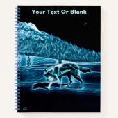 Een wolf op sneeuw notitieboek (Voorkant)