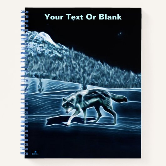 Een wolf op sneeuw notitieboek (Voorkant)