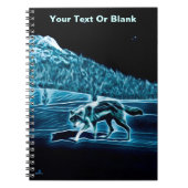 Een wolf op sneeuw notitieboek (Voorkant)