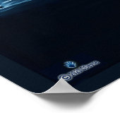 Een wolf op sneeuw poster (Hoek)