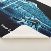 Een wolf op sneeuw sherpa deken (3/4)