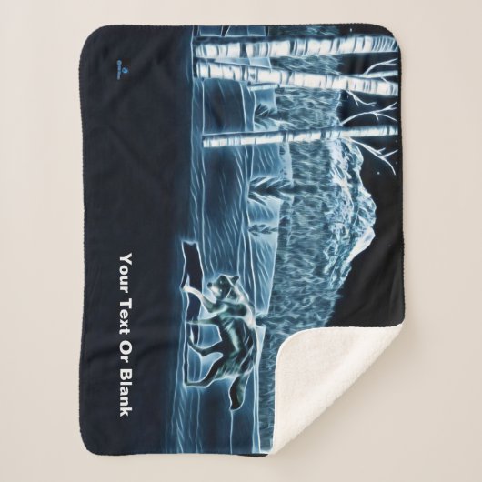 Een wolf op sneeuw sherpa deken (Voorkant)