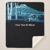 Een wolf op sneeuw sherpa deken (Voorkant)