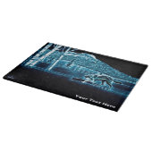 Een wolf op sneeuw snijplank (Hoek)