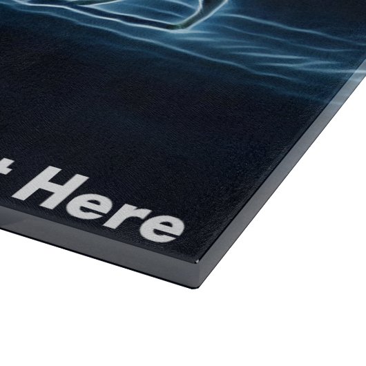 Een wolf op sneeuw snijplank (Hoek)