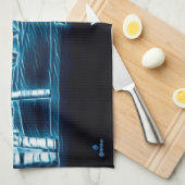 Een wolf op sneeuw theedoek (Quarter Fold)