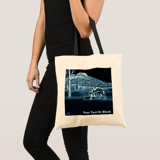 Een wolf op sneeuw tote bag (Voorkant (product))
