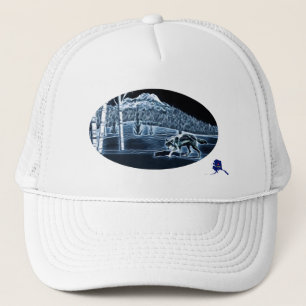 Een wolf op sneeuw trucker pet