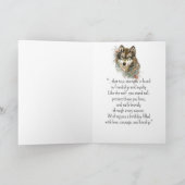 Een wolf persoonlijkheid verjaardag leuk dier kaart (Binnen)