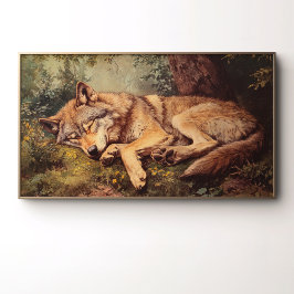 Een Wolf Slapend In Het Bos Poster