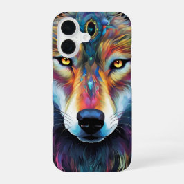Een wolfkop iPhone 16 hoesje