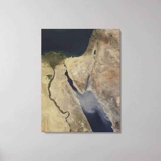 Een wolk bruin stof uit Saudi-Arabië Canvas Afdruk (Voorkant)