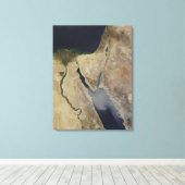 Een wolk bruin stof uit Saudi-Arabië Canvas Afdruk (Insitu (Houten vloer))