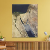 Een wolk bruin stof uit Saudi-Arabië Canvas Afdruk (Insitu (Woonkamer))