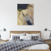 Een wolk bruin stof uit Saudi-Arabië Canvas Afdruk (Insitu (Slaapkamer))