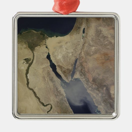 Een wolk bruin stof uit Saudi-Arabië Metalen Ornament (Voorkant)