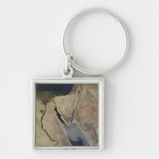 Een wolk bruin stof uit Saudi-Arabië Sleutelhanger (Voorkant)