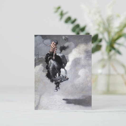 "Een wolk stof" Westerne kunst van NC Wyeth Briefkaart (Staand voorkant)