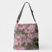 Een wolk van roze Frangipani, schouder Canvas tas (Achterkant)