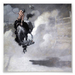 “Een wolk van stof” Westerse kunst van NC Wyeth Foto Afdruk