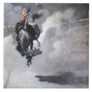 “Een wolk van stof” Westerse kunst van NC Wyeth Tegeltje