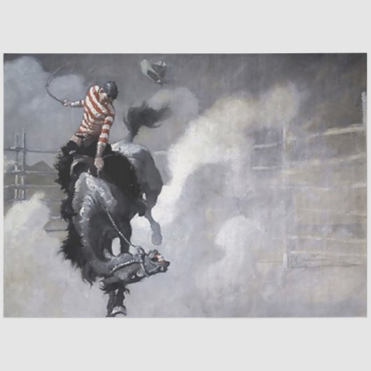 “Een wolk van stof” Westerse kunst van NC Wyeth Tissuepapier (Voorkant)